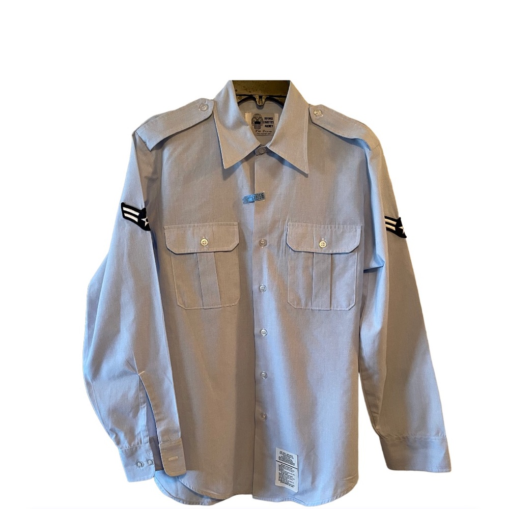 Long sleeve uniform/dress wing military shirt